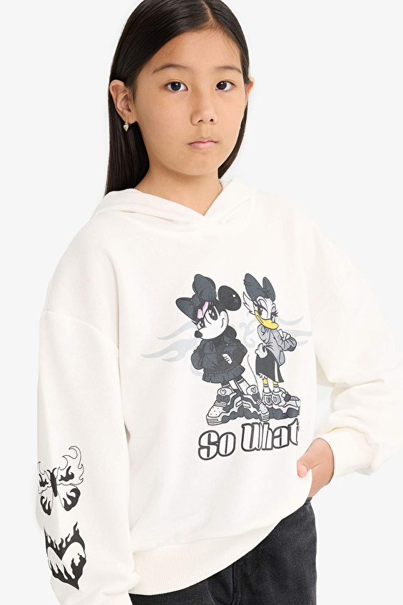 Defacto Örme Kız Çocuk Sweatshirt F3433A8DFA Ekru Defacto Örme Kız Çocuk Sweatshirt F3433A8DFA Ekru