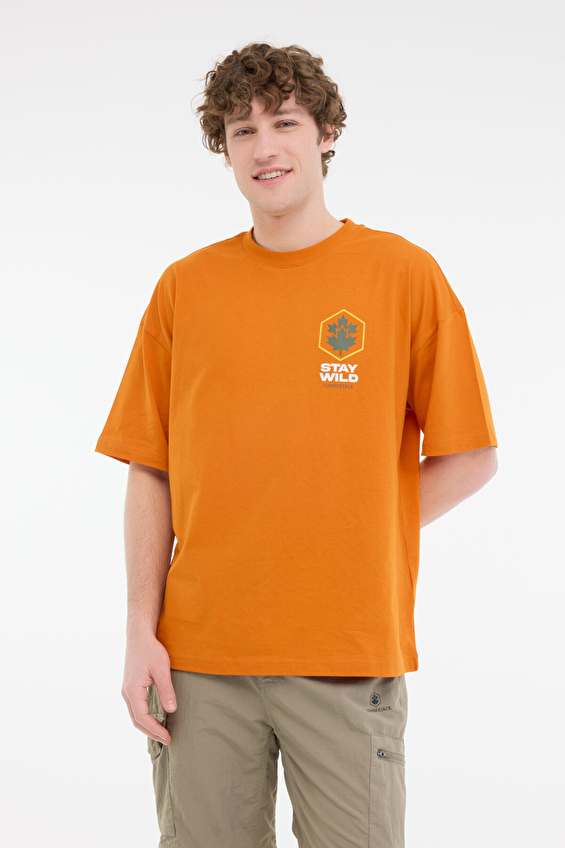 Lumberjack Bisiklet Yaka Oversize Erkek Tişört STAR 11OTD1 27 Turuncu Lumberjack Bisiklet Yaka Oversize Erkek Tişört STAR 11OTD1 27 Turuncu