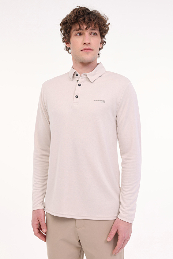 Lumberjack Polo Yaka Regular Fit Erkek Sweatshirt LUKE 15ITL1080 Bej Lumberjack Polo Yaka Regular Fit Erkek Sweatshirt LUKE 15ITL1080 Bej