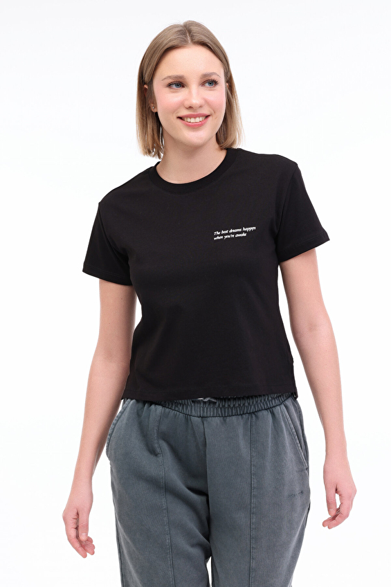 Lumberjack Skinny Fit Bisiklet Yaka Kadın Tişört ANNA 11 Siyah Lumberjack Skinny Fit Bisiklet Yaka Kadın Tişört ANNA 11 Siyah