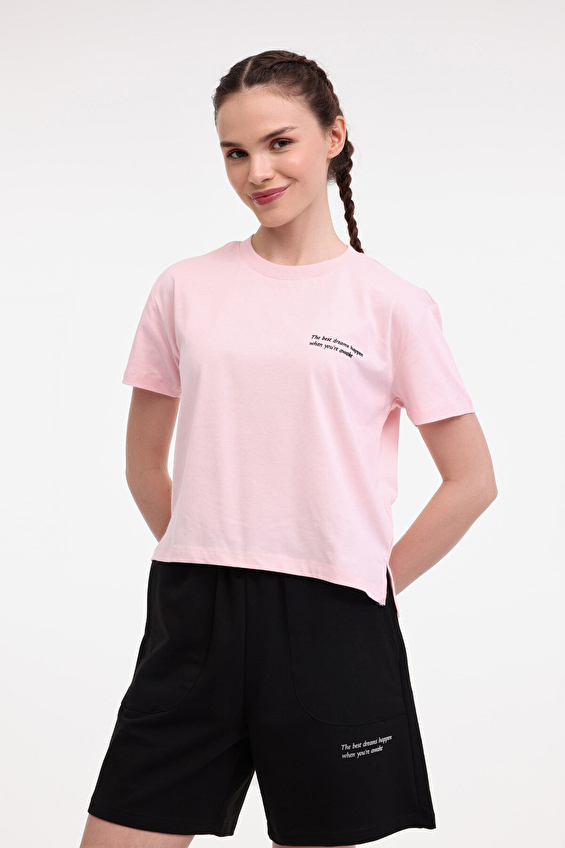 Lumberjack Skinny Fit Bisiklet Yaka Kadın Tişört ANNA 11 A PEMBE Açık pembe Lumberjack Skinny Fit Bisiklet Yaka Kadın Tişört ANNA 11 A PEMBE Açık pembe