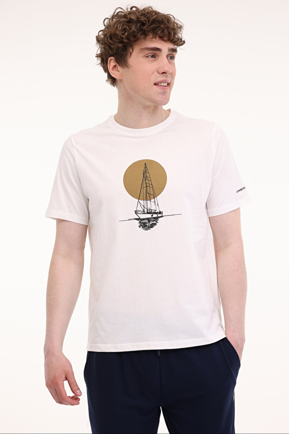 Lumberjack Regular Fit Bisiklet Yaka Erkek Tişört WILLY 11DS1005 Ekru Lumberjack Regular Fit Bisiklet Yaka Erkek Tişört WILLY 11DS1005 Ekru