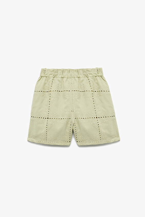 Koton Kız Çocuk Şort 5SKG40080AW Yeşil Koton Kız Çocuk Şort 5SKG40080AW Yeşil