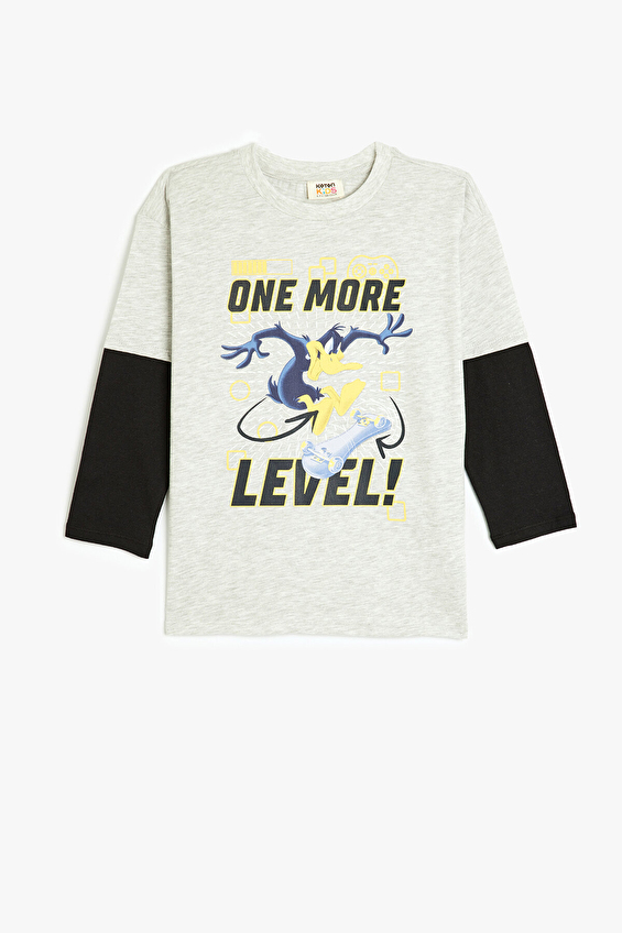 Koton Erkek Çocuk Tişört 5SKB10286TK Gri Koton Erkek Çocuk Tişört 5SKB10286TK Gri