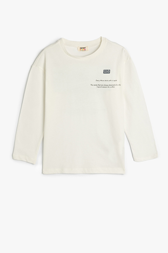 Koton Erkek Çocuk Tişört 5SKB10339TK Ekru Koton Erkek Çocuk Tişört 5SKB10339TK Ekru