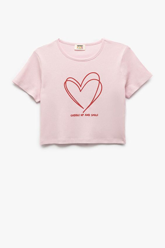 Koton Kız Çocuk Tişört 5SKG10238AK Pembe Koton Kız Çocuk Tişört 5SKG10238AK Pembe