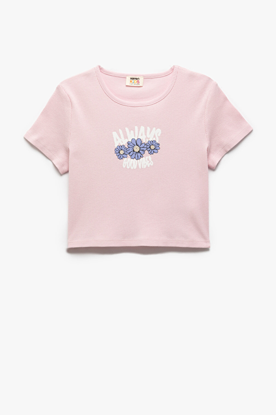 Koton Kız Çocuk Tişört 5SKG10265AK Pembe Koton Kız Çocuk Tişört 5SKG10265AK Pembe