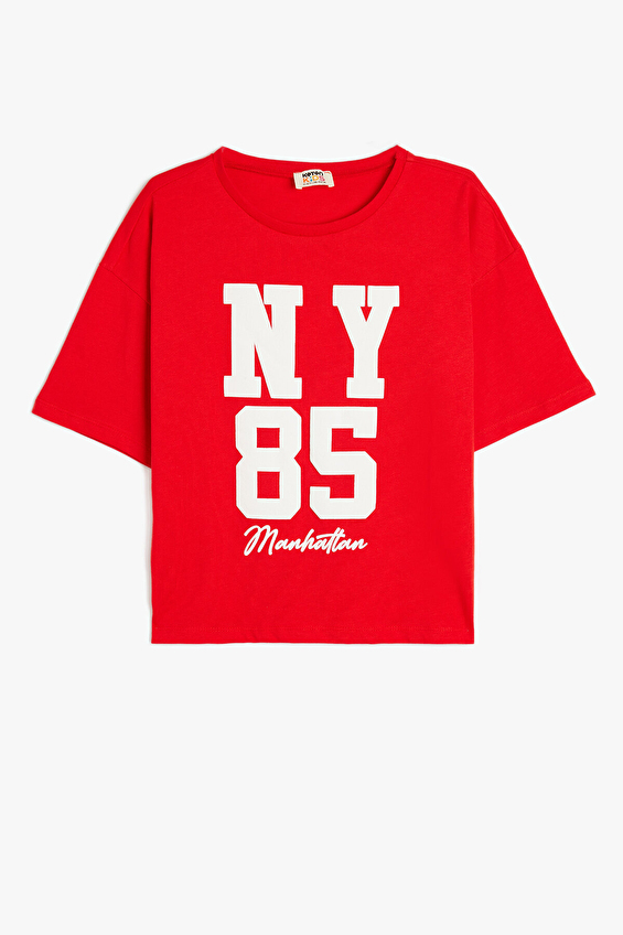 Koton Kız Çocuk Tişört 5SKG10330AK Kırmızı Koton Kız Çocuk Tişört 5SKG10330AK Kırmızı