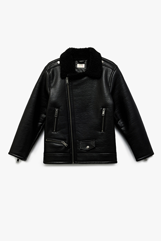 Koton Erkek Çocuk Ceket 6WKB20004TW Siyah Koton Erkek Çocuk Ceket 6WKB20004TW Siyah