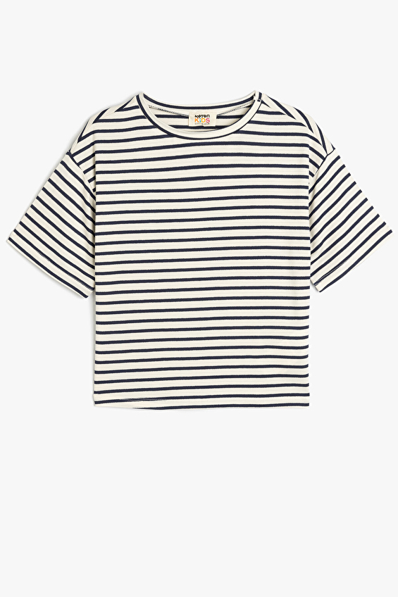 Koton Kız Çocuk Tişört 5SKG10366AK Ekru Koton Kız Çocuk Tişört 5SKG10366AK Ekru