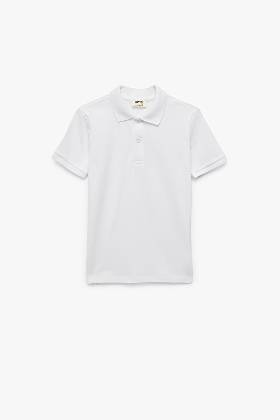 Koton Polo Yaka Regular Fit Erkek Çocuk Tişört 6WKB10011TK Beyaz Koton Polo Yaka Regular Fit Erkek Çocuk Tişört 6WKB10011TK Beyaz