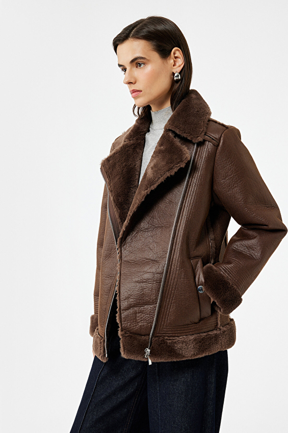 Koton Kadın Ceket 6WAK20014EW Kahverengi Koton Kadın Ceket 6WAK20014EW Kahverengi