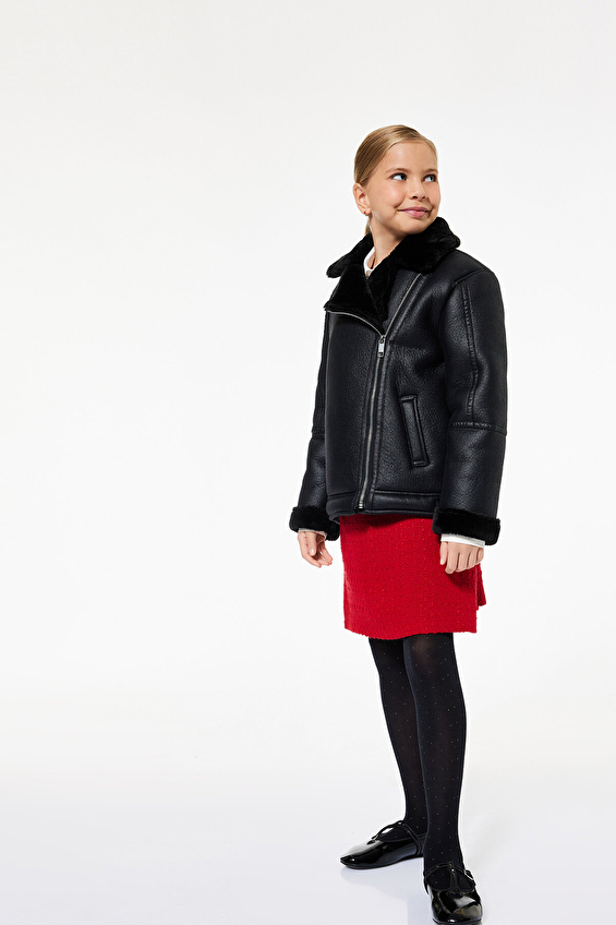 Koton Kız Çocuk Ceket 6WKG20024AW Siyah Koton Kız Çocuk Ceket 6WKG20024AW Siyah