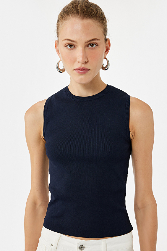 Koton Kadın Atlet 6WAK30003HT Lacivert Koton Kadın Atlet 6WAK30003HT Lacivert