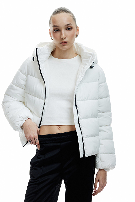 Koton Kadın Ceket 6WAL20053IW Beyaz Koton Kadın Ceket 6WAL20053IW Beyaz