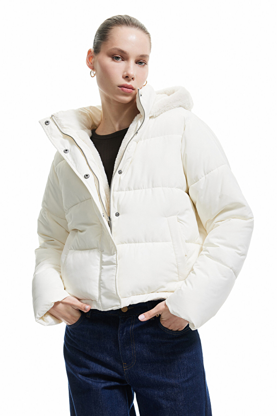 Koton Kadın Ceket 6WAL20054IW Beyaz Koton Kadın Ceket 6WAL20054IW Beyaz
