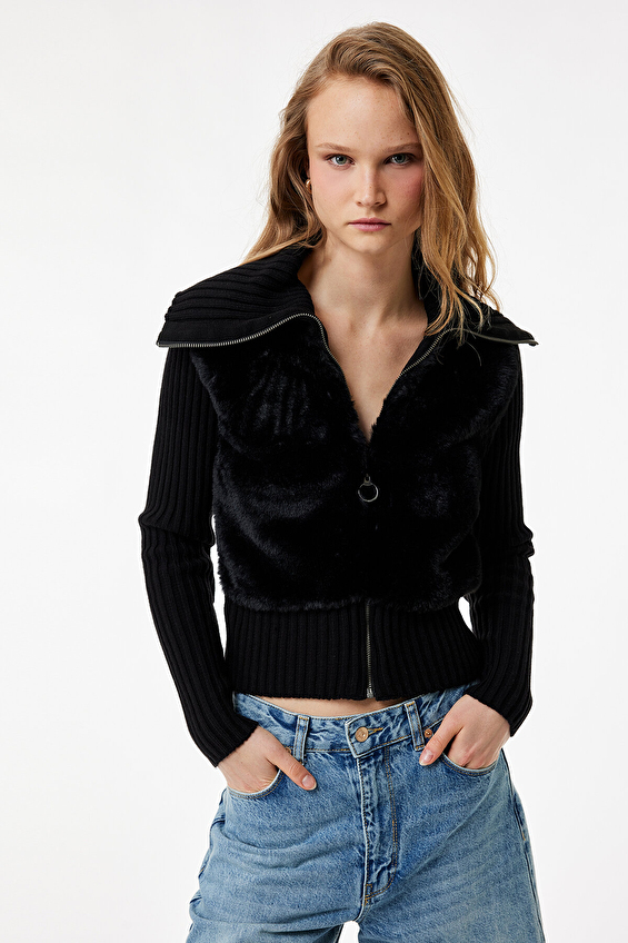 Koton Kadın Hırka 6WAL90021IT Siyah Koton Kadın Hırka 6WAL90021IT Siyah