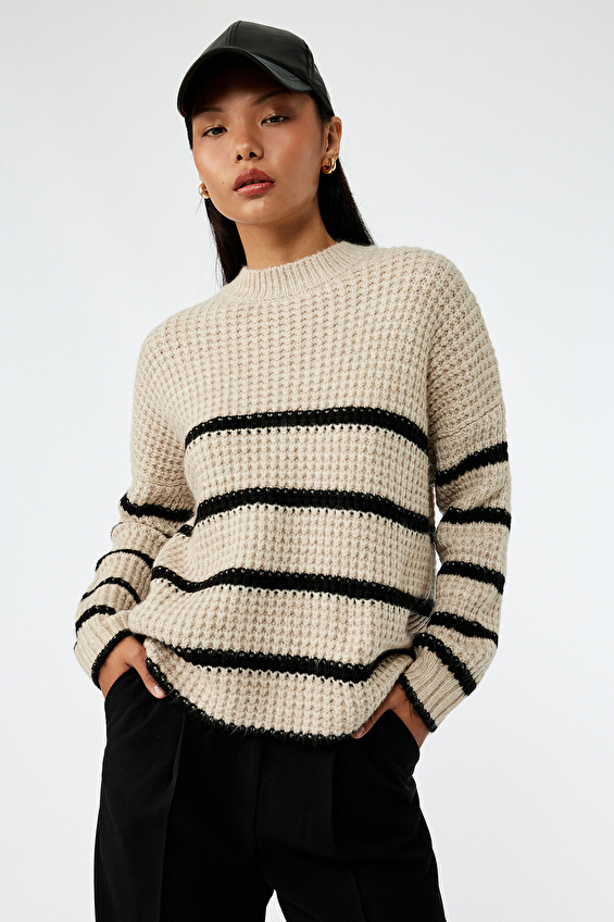 Koton Kadın Kazak 6WAL90059HT Bej Koton Kadın Kazak 6WAL90059HT Bej