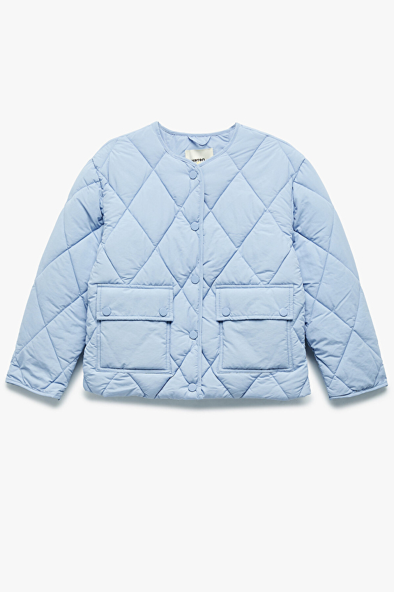 Koton Kız Çocuk Ceket 6WKG20001AW Mavi Koton Kız Çocuk Ceket 6WKG20001AW Mavi