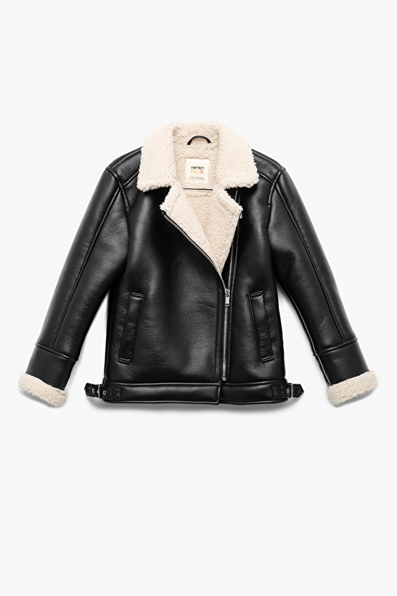 Koton Kız Çocuk Ceket 6WKG20036AW Siyah Koton Kız Çocuk Ceket 6WKG20036AW Siyah