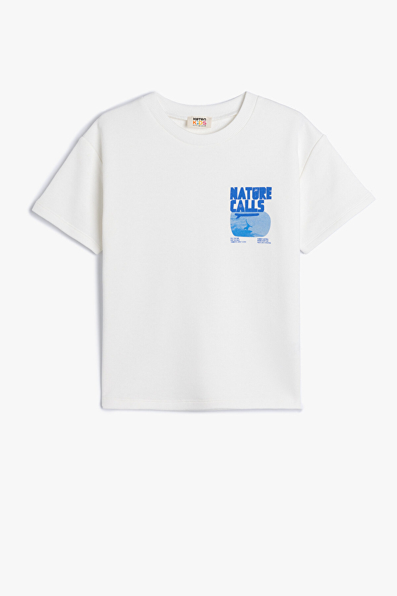 Koton Erkek Çocuk Tişört 5SKB10491TK Beyaz Koton Erkek Çocuk Tişört 5SKB10491TK Beyaz