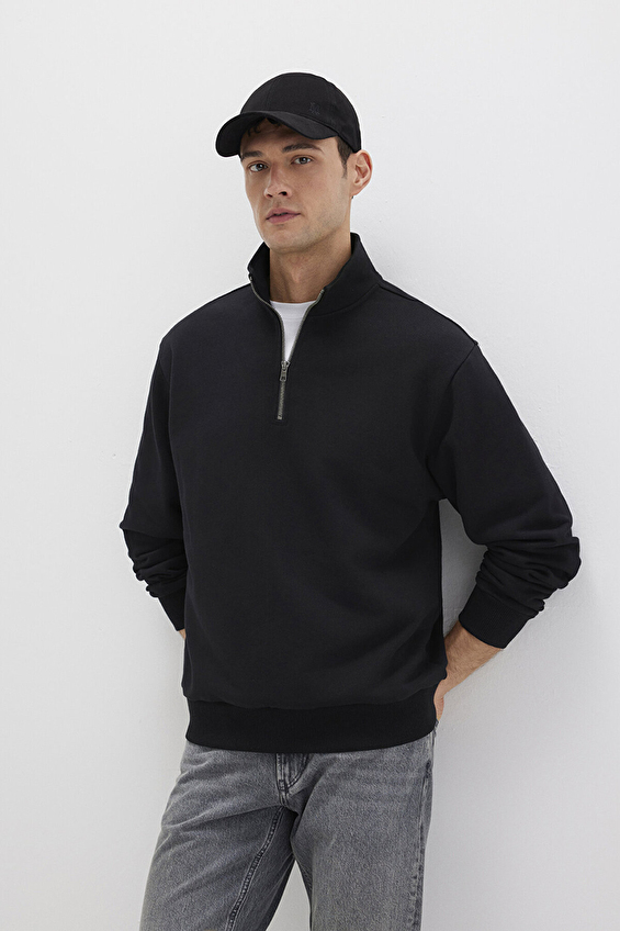 Mavi Erkek Sweatshirt M0S10419 900 Siyah Mavi Erkek Sweatshirt M0S10419 900 Siyah