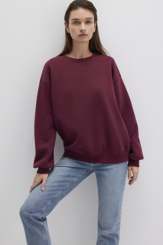 Mavi Uzun Kollu Loose Fit Kadın Sweatshirt M1610198 70415 Mor