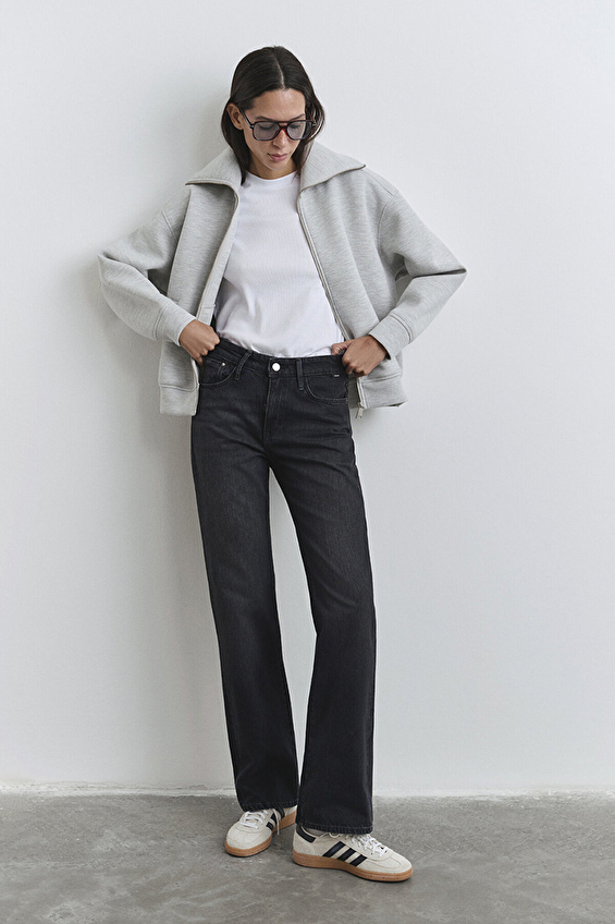 Mavi Straight Fit Kadın Jane Kot Pantolon M1010917 90505 Siyah Mavi Straight Fit Kadın Jane Kot Pantolon M1010917 90505 Siyah