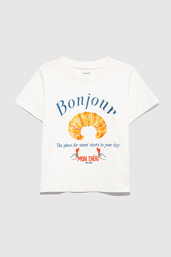 Mavi Kız Çocuk Tişört M7610358-70057 Mavi Kız Çocuk Tişört M7610358-70057