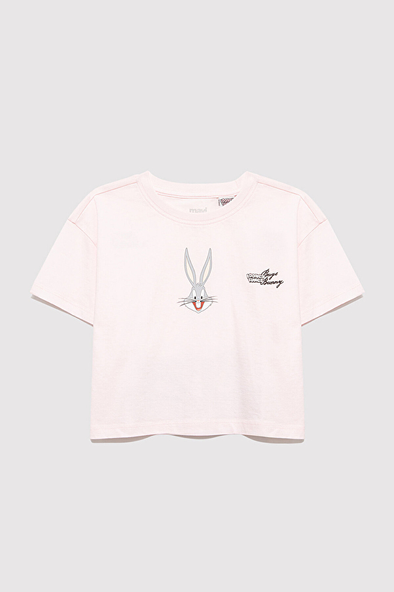 Mavi Comfort Fit Kız Çocuk Tişört M7610369 90773 Pudra Mavi Comfort Fit Kız Çocuk Tişört M7610369 90773 Pudra