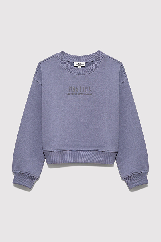 Mavi Bisiklet Yaka Comfort Fit Kız Çocuk Sweatshirt M7S10146 88095 Mavi Mavi Bisiklet Yaka Comfort Fit Kız Çocuk Sweatshirt M7S10146 88095 Mavi