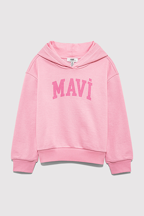 Mavi Comfort Fit Kapüşonlu Kız Çocuk Sweatshirt M7S10147 70972 Pembe Mavi Comfort Fit Kapüşonlu Kız Çocuk Sweatshirt M7S10147 70972 Pembe