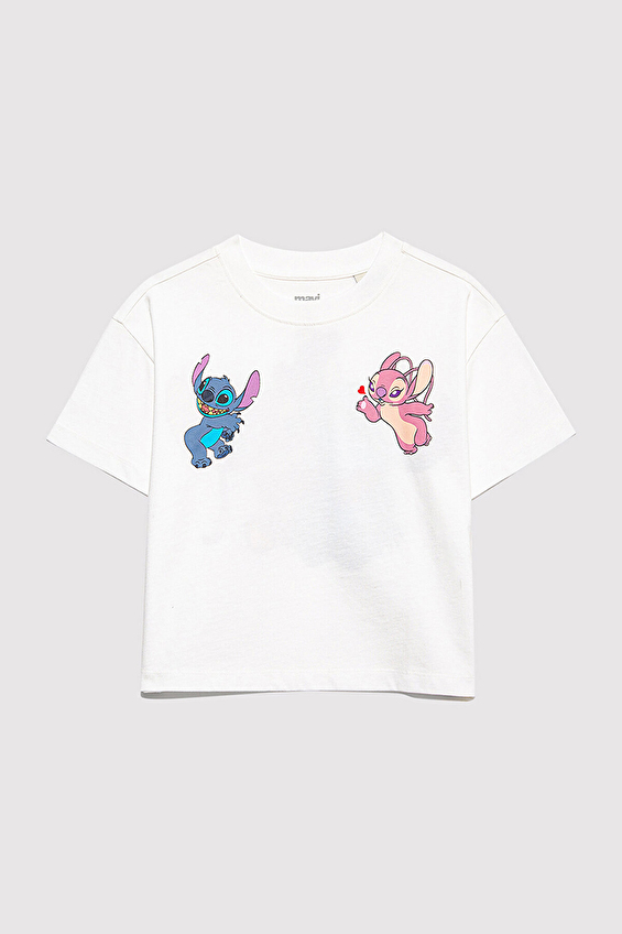 Mavi Loose Fit Kız Çocuk Tişört M7610292 70057 Ekru Mavi Loose Fit Kız Çocuk Tişört M7610292 70057 Ekru