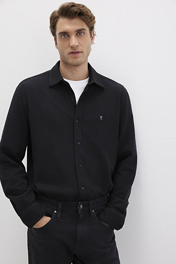 Mavi Erkek Gömlek M0211789 900 Siyah Mavi Erkek Gömlek M0211789 900 Siyah