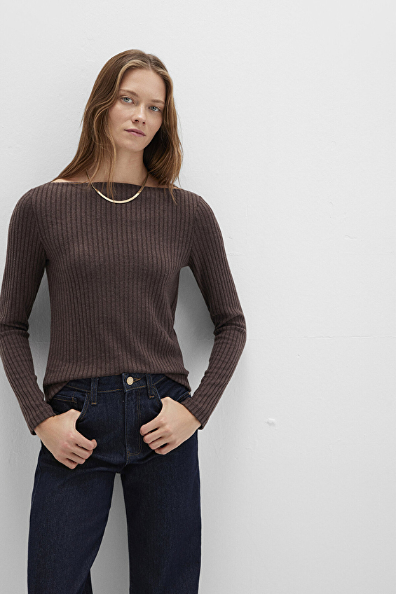 Mavi Kadın Penye M1613596 88067 Kahverengi Mavi Kadın Penye M1613596 88067 Kahverengi