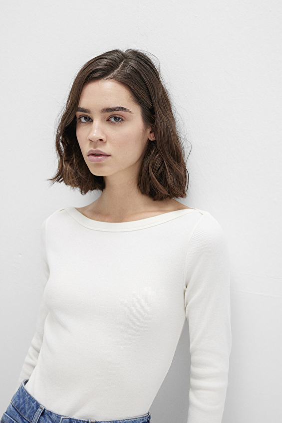 Mavi Kadın Penye M1613622 80194 Beyaz Mavi Kadın Penye M1613622 80194 Beyaz