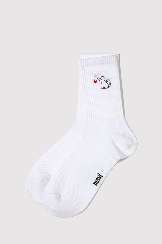 Mavi Kadın Soket Çorap M1913871 620 BYZ Beyaz Mavi Kadın Soket Çorap M1913871 620 BYZ Beyaz