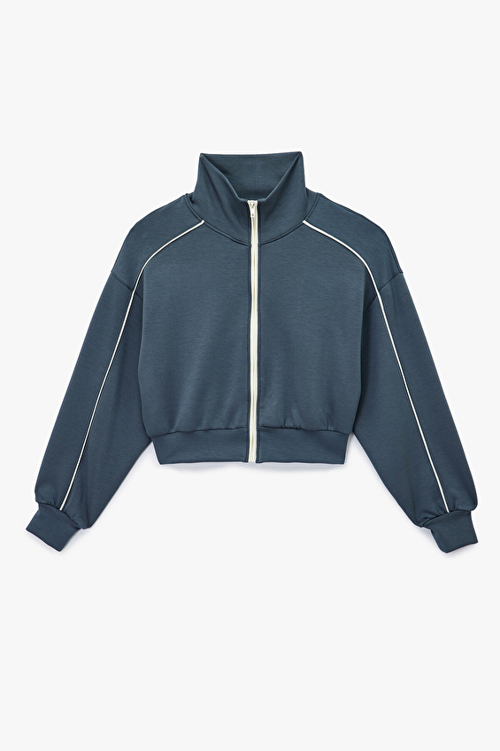 Koton Kadın Sweatshirt 6WAK10047NK Gri Koton Kadın Sweatshirt 6WAK10047NK Gri