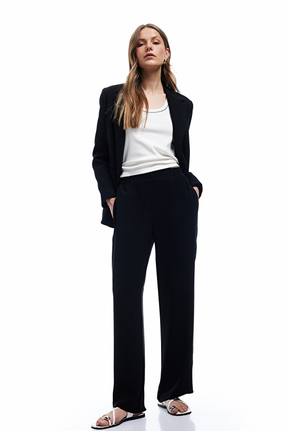 Koton Kadın Pantolon 6WAK40003EW Siyah Koton Kadın Pantolon 6WAK40003EW Siyah