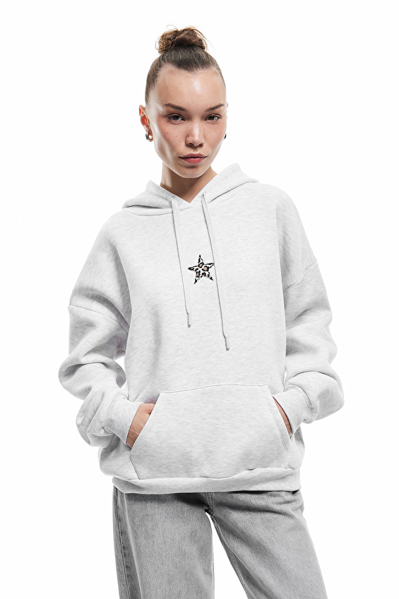 Koton Kadın Sweatshirt 6WAL10180IK Kar melanj Koton Kadın Sweatshirt 6WAL10180IK Kar melanj