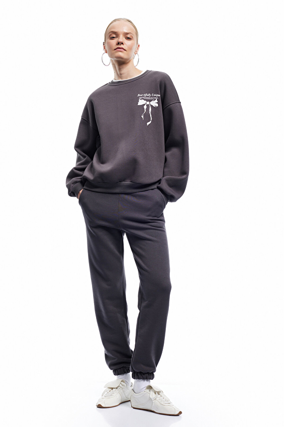 Koton Kadın Eşofman Altı 6WAL40015IK Antrasit Koton Kadın Eşofman Altı 6WAL40015IK Antrasit