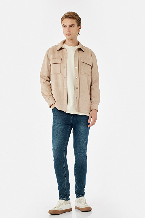 Koton Skinny Fit Erkek Michael Kot Pantolon 6WAM40016ID Petrol Koton Skinny Fit Erkek Michael Kot Pantolon 6WAM40016ID Petrol