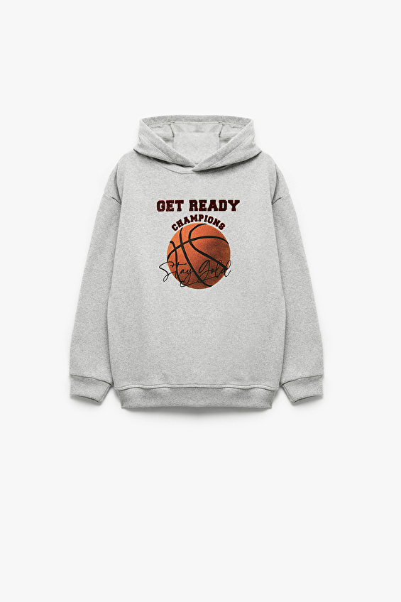 Koton Regular Fit Uzun Kol Kapüşonlu Erkek Çocuk Sweatshirt 6WKB10154TK Gri Koton Regular Fit Uzun Kol Kapüşonlu Erkek Çocuk Sweatshirt 6WKB10154TK Gri