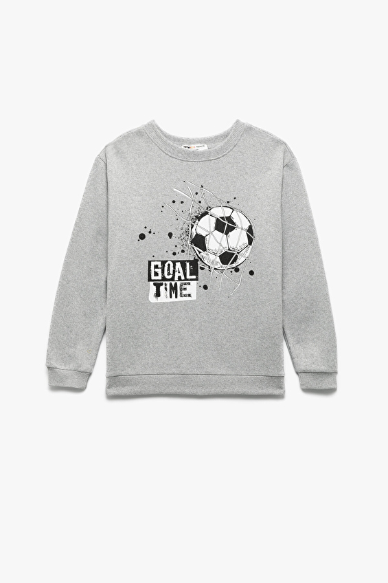 Koton Regular Fit Bisiklet Yaka Uzun Kol Erkek Çocuk Sweatshirt 6WKB10180TK Gri Koton Regular Fit Bisiklet Yaka Uzun Kol Erkek Çocuk Sweatshirt 6WKB10180TK Gri