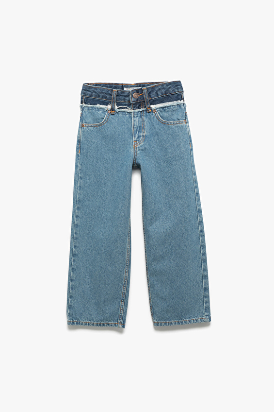 Koton Regular Fit Kız Çocuk Kot Pantolon 6WKG40017AD Indıgo Koton Regular Fit Kız Çocuk Kot Pantolon 6WKG40017AD Indıgo