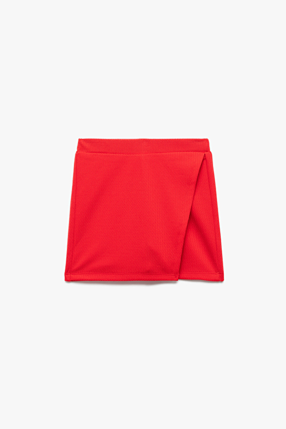 Koton Regular Fit Kız Çocuk Şort 6WKG40079AK Kırmızı Koton Regular Fit Kız Çocuk Şort 6WKG40079AK Kırmızı