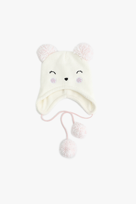 Koton Kız Çocuk Bere 6WKG50002AA Beyaz Koton Kız Çocuk Bere 6WKG50002AA Beyaz