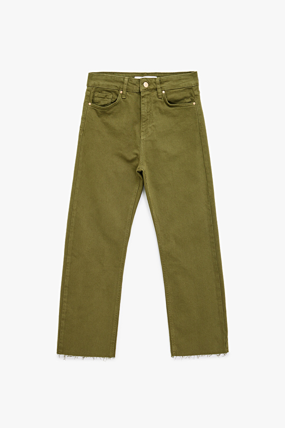 Koton Kadın Pantolon 6WAL40009MW Haki Koton Kadın Pantolon 6WAL40009MW Haki