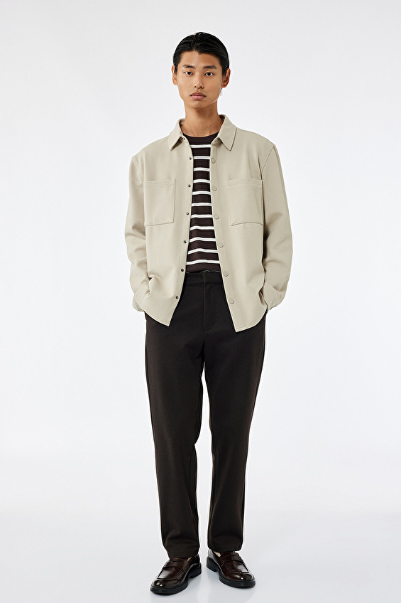 Koton Regular Fit Erkek Gömlek 6WAM60111HW Bej Koton Regular Fit Erkek Gömlek 6WAM60111HW Bej