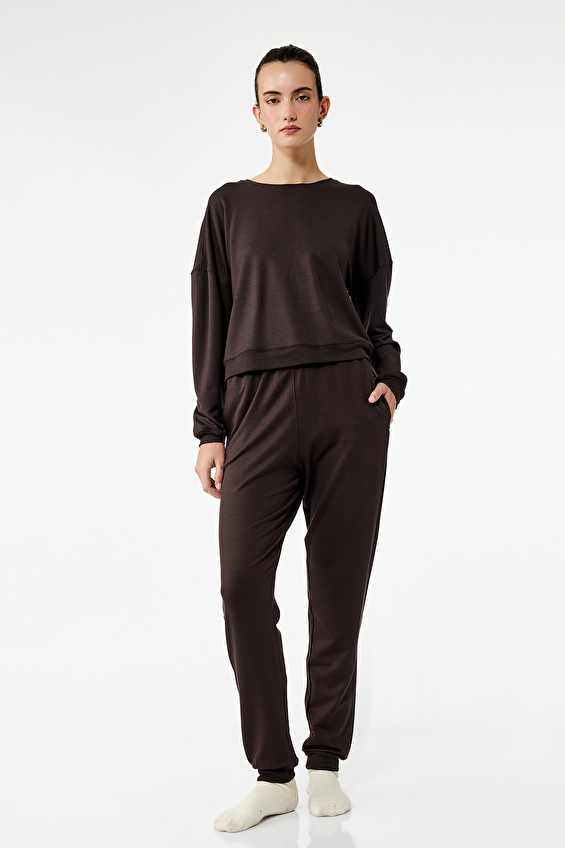 Koton Kadın Pijama Altı 6WLK40168MK KHV Kahverengi Koton Kadın Pijama Altı 6WLK40168MK KHV Kahverengi